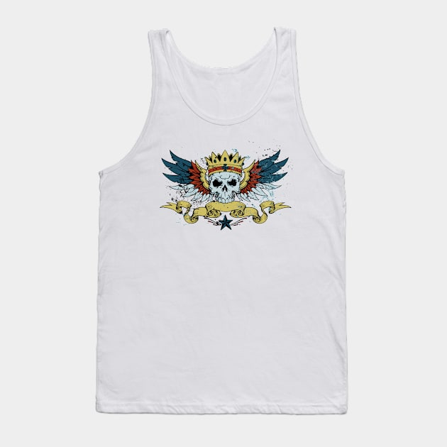 King Skull Tank Top by viSionDesign